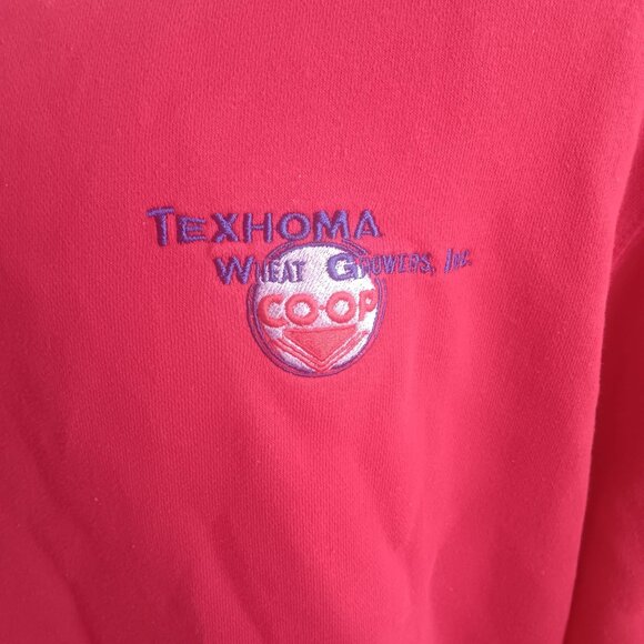 Vintage Men's Sweatshirt XL Texhoma Wheat Growers Co-Op Farm Swag Crewneck 90s - Picture 2 of 4